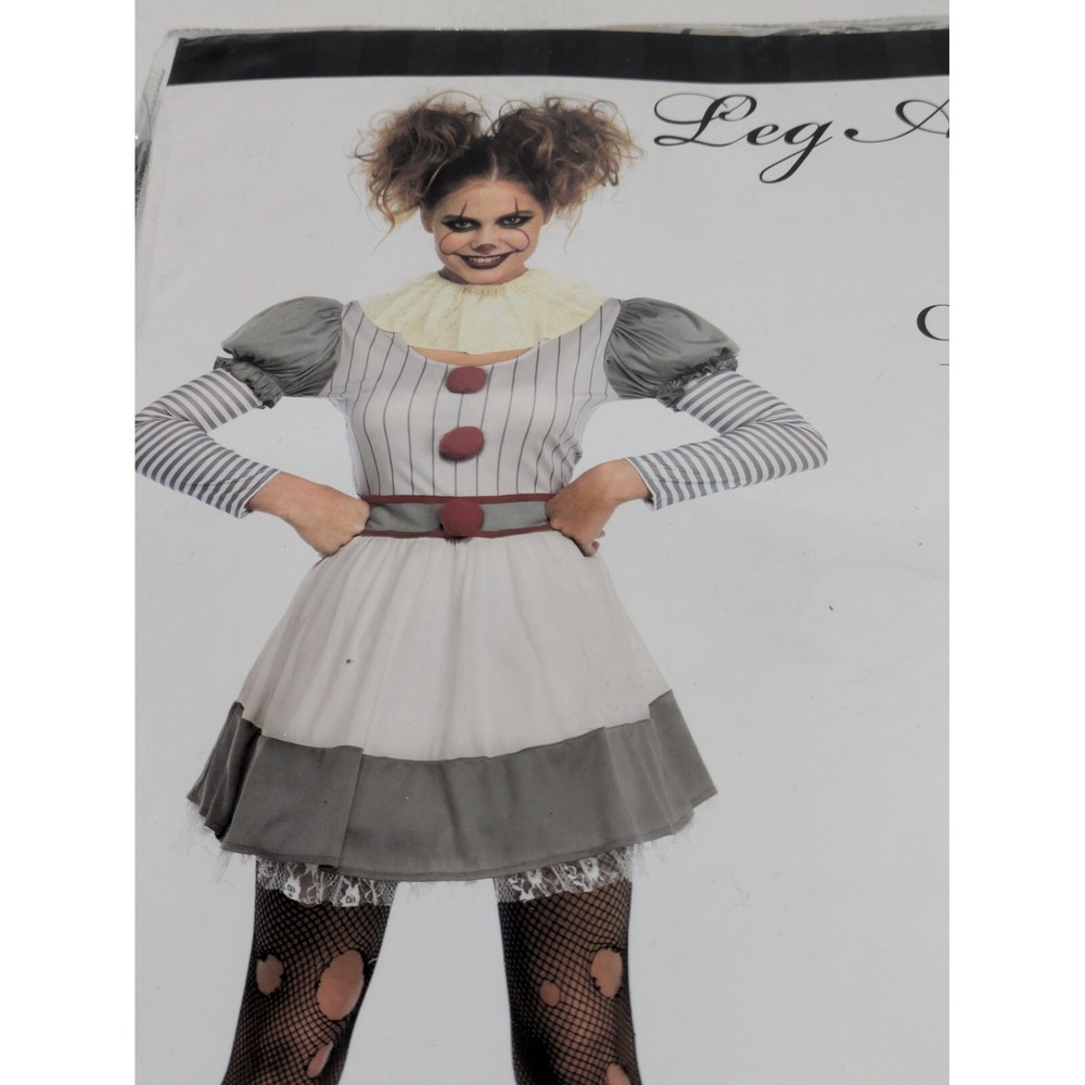 Leg Avenue Creepy Clown Costume Size S/M Dress Collar 86729 Halloween Holiday - Picture 2 of 5